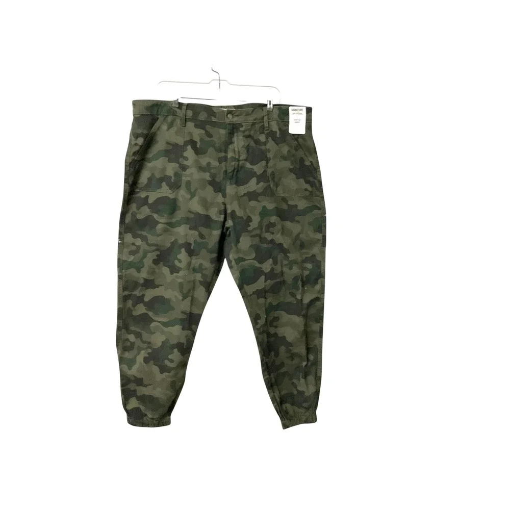 Signature‎ by Levi Strauss Every day Women Camo green joggers Pants 20W Cargo